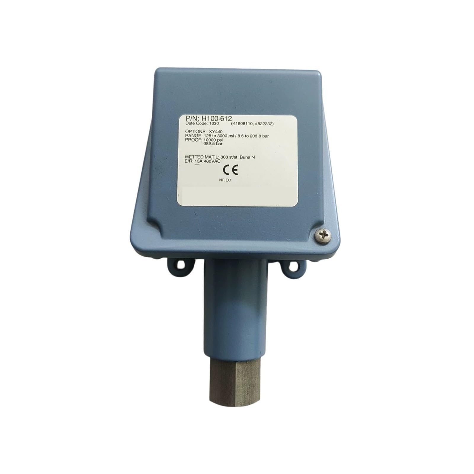 Sensor de interruptor de presión H100-612 125-3000psi 15A 480VAC