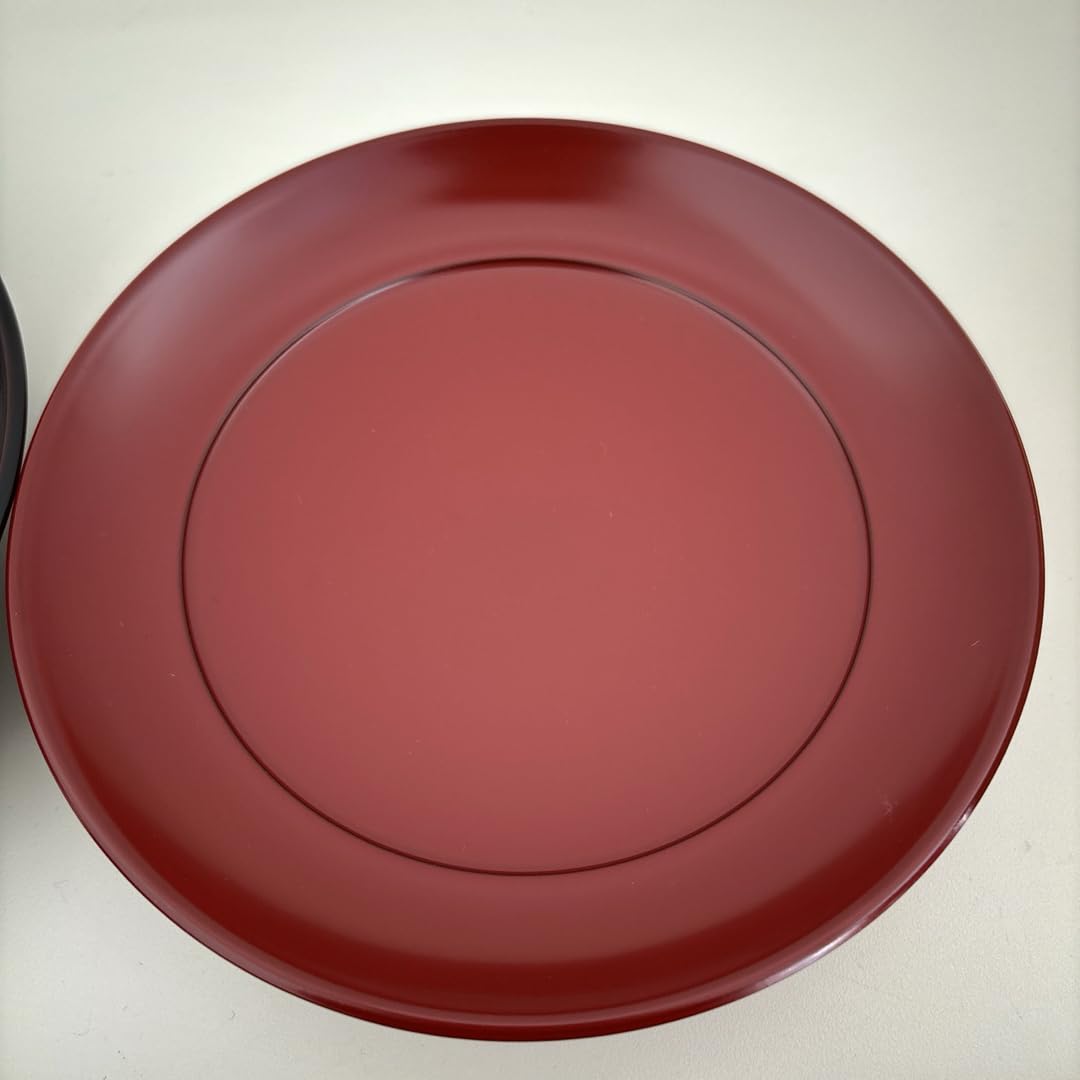 □越前塗 椿皿5客揃い□光琳堂・木箱付・和食器・漆塗り・工芸品