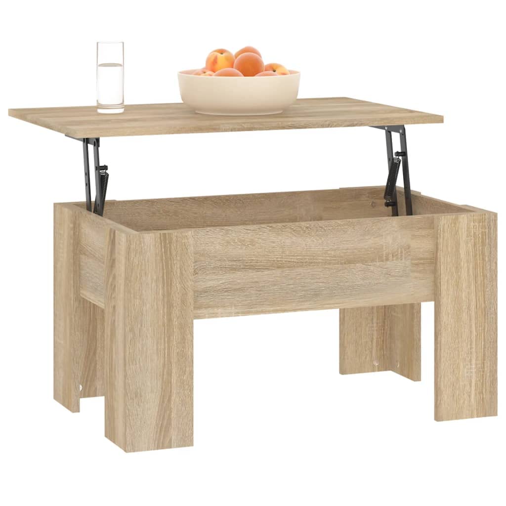 Couchtisch Sonoma-Eiche 79x49x41 cm Holzwerkstoff, Couchtisch, Wohnzimmertisch, Beistelltisch - für Wohnzimmer und Büro - Mittelpunkt für Ihr Zuhause