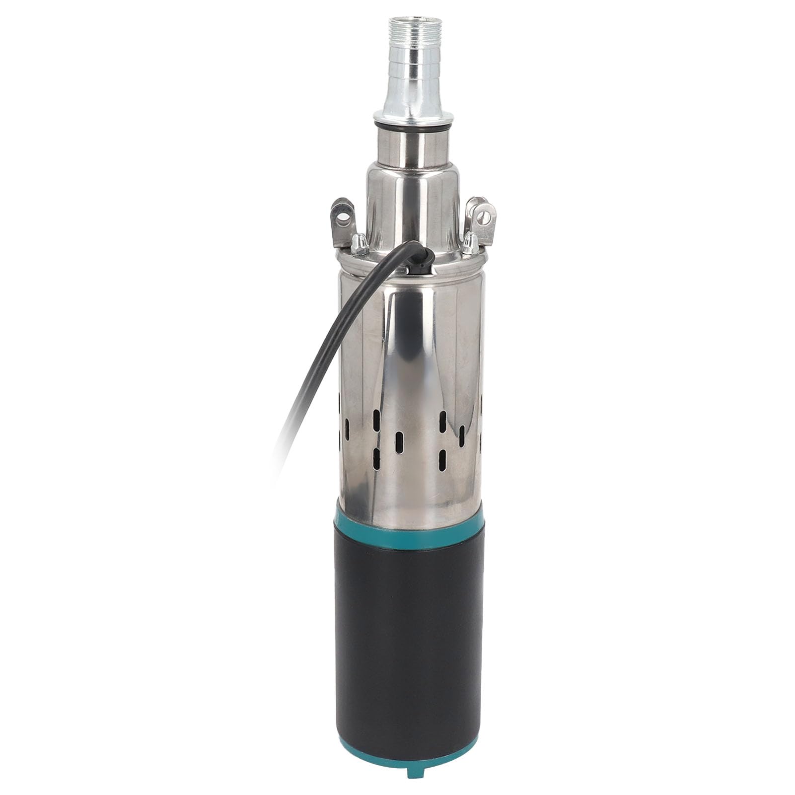 Bewinner Bomba de Tornillo de 12 V CC, Bomba Sumergible de Pozo Profundo de 1,2 M³/H, Cabezal de 30 M, de Agua Solar de Acero Inoxidable para Riego de Embalses con Cable de Alimentación de 7 M,