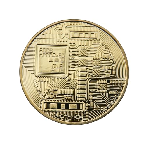 Bitcoin Coin Commemorative BTC Coins Physical Bitcoin Collector's Metal Gold Color Crypto Token Cryptocurrency Gifts Collectible Protective Case - Image 4
