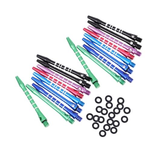 KOMBIUDA Alloy Pole Set 30pc Lightweight Shafts Universal Accessories Steel Tip Rods for Tight Grouping Enhanced Flight Stability