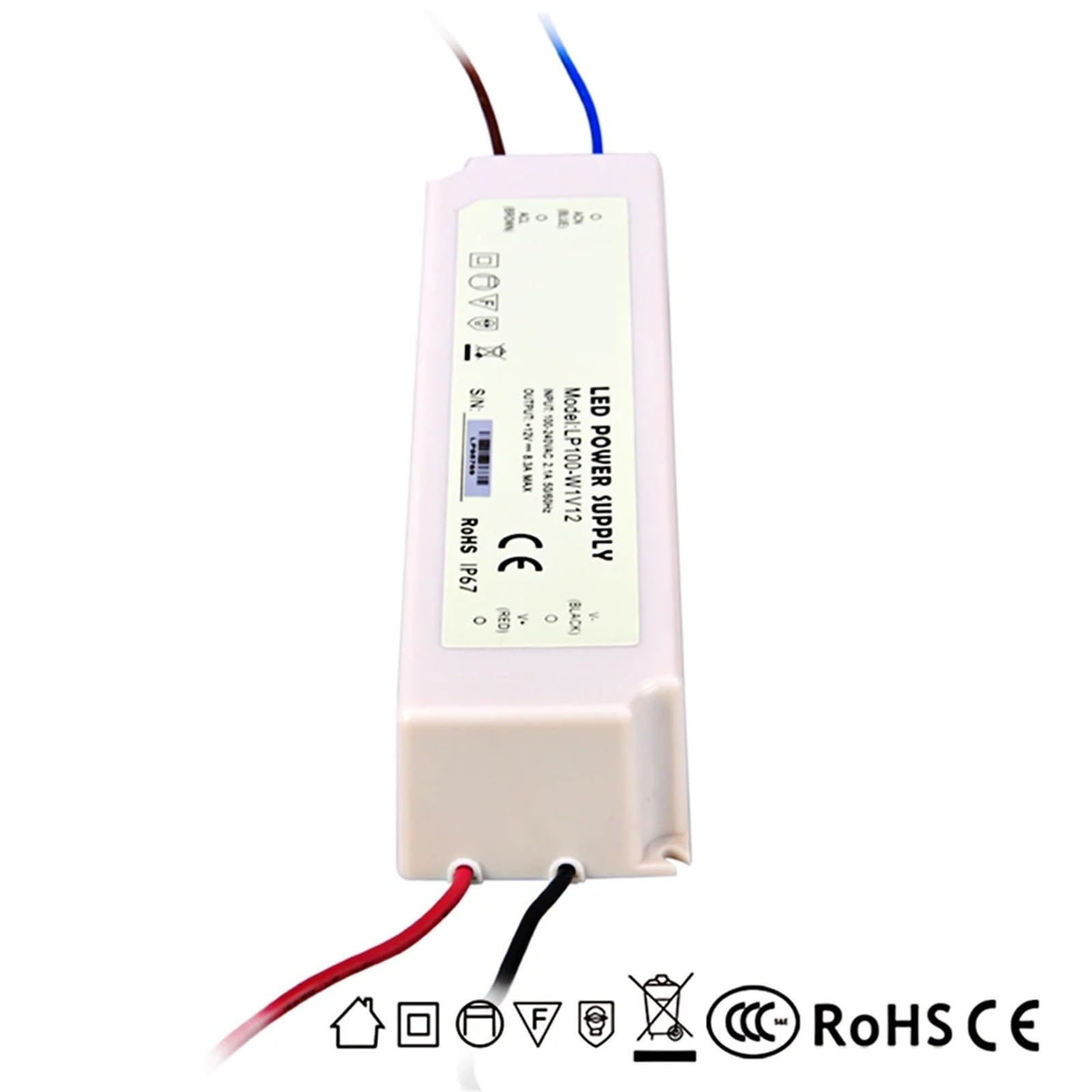 Alimentation LED étanche, entrée CA 100-240 V, tension de sortie CC 12 V, 24 V, transformateur d'éclairage 20 W, 35 W, 60 W, 75 W, 100 W(35W 3A 12V)