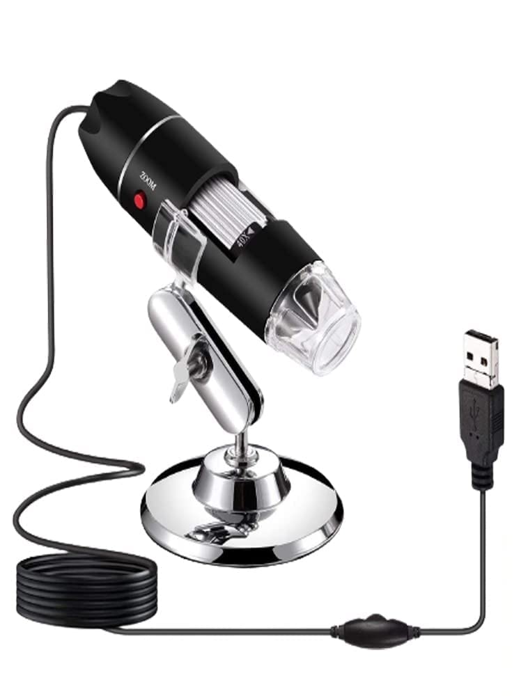 atdaraz 1000X USB Digital Microscope Magnifier Camera with OTG Function Microscopic Endoscope 8-LED Light 1000X Magnification with Stand