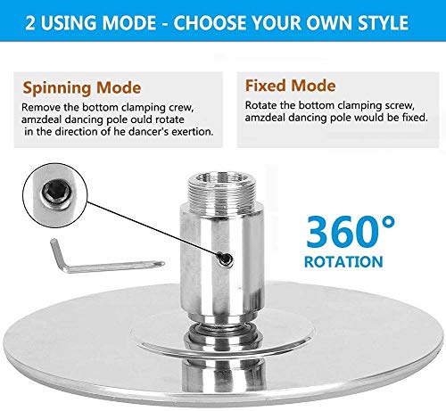 image for Oul Professional Stripper Pole Spinning Static Dancing Pole Portable R