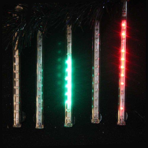 Kurt Adler 5-Light Snowfall Outdoor Set with Adapter, 7-Inch, Multi-Colored