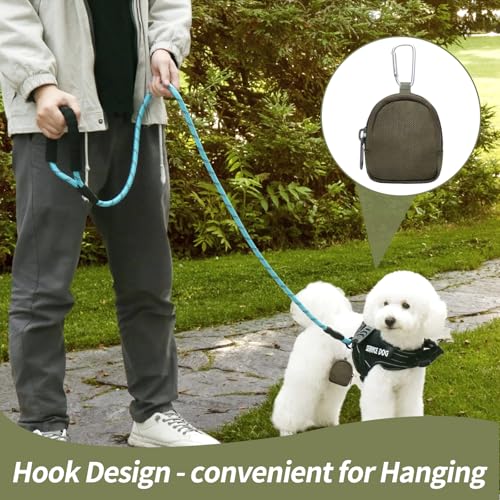 MXGHIR 3 Stück Leckerlitasche für Hunde, Leckerlibeutel für Hunde mit Reißverschluss und Karabiner Futterbeutel Hundetraining Tragbare Mini Hundeleckerli Tasche