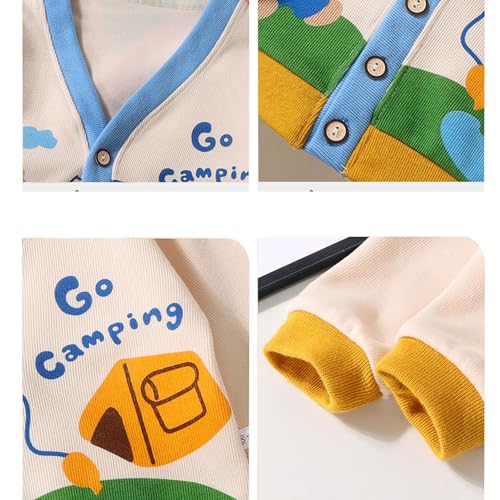 Toddler Baby Boy' Girls' Cute Cardigans Sweater V-Neck Long Sleeve Button Soild Cotton Knit Sweaters for Kids Girls2