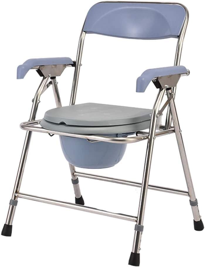 Chaise de douche pliante et siège de toilette mobile pour seniors