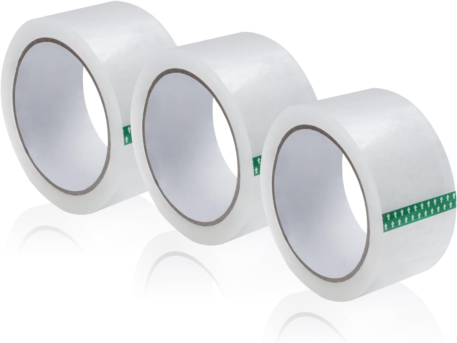 Packing Tape Refill Heavy Duty 3 Rolls, 1.88" x 60yd 2.8mil 3" Core Clear Packaging Tape for Moving Boxes, Strong Sealing, Suitable for Shipping, Mailing and Packing (Pack of 3)