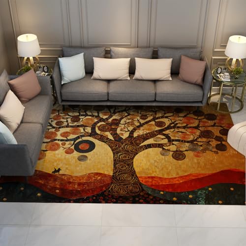 Tapis Tree of Life 60x90cm rétro lavable et antidérapant - 3