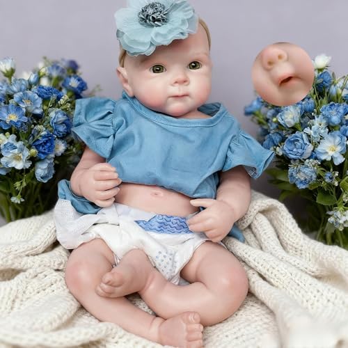Muñeca bebé de silicona realista de 18 pulgadas miniatura 1