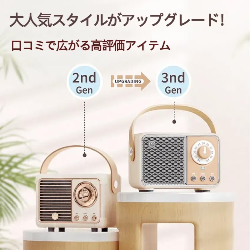 Amazon.co.jp: 可愛い レトロ Bluetoothスピーカー つまみ型