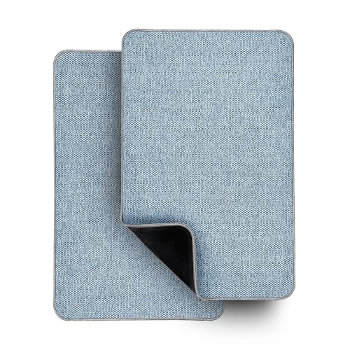 Bath Mat,Ultra Thin Bathroom Rugs,Rubber Bath Mats for Bathroom,No Slip Bath Rugs,Quick Dry,Machine Washable,Low Pile,Absorbent,Shower Outside,Sink,Home Decor Accessories.Blue,1'5"x2'3"(2 Pack)