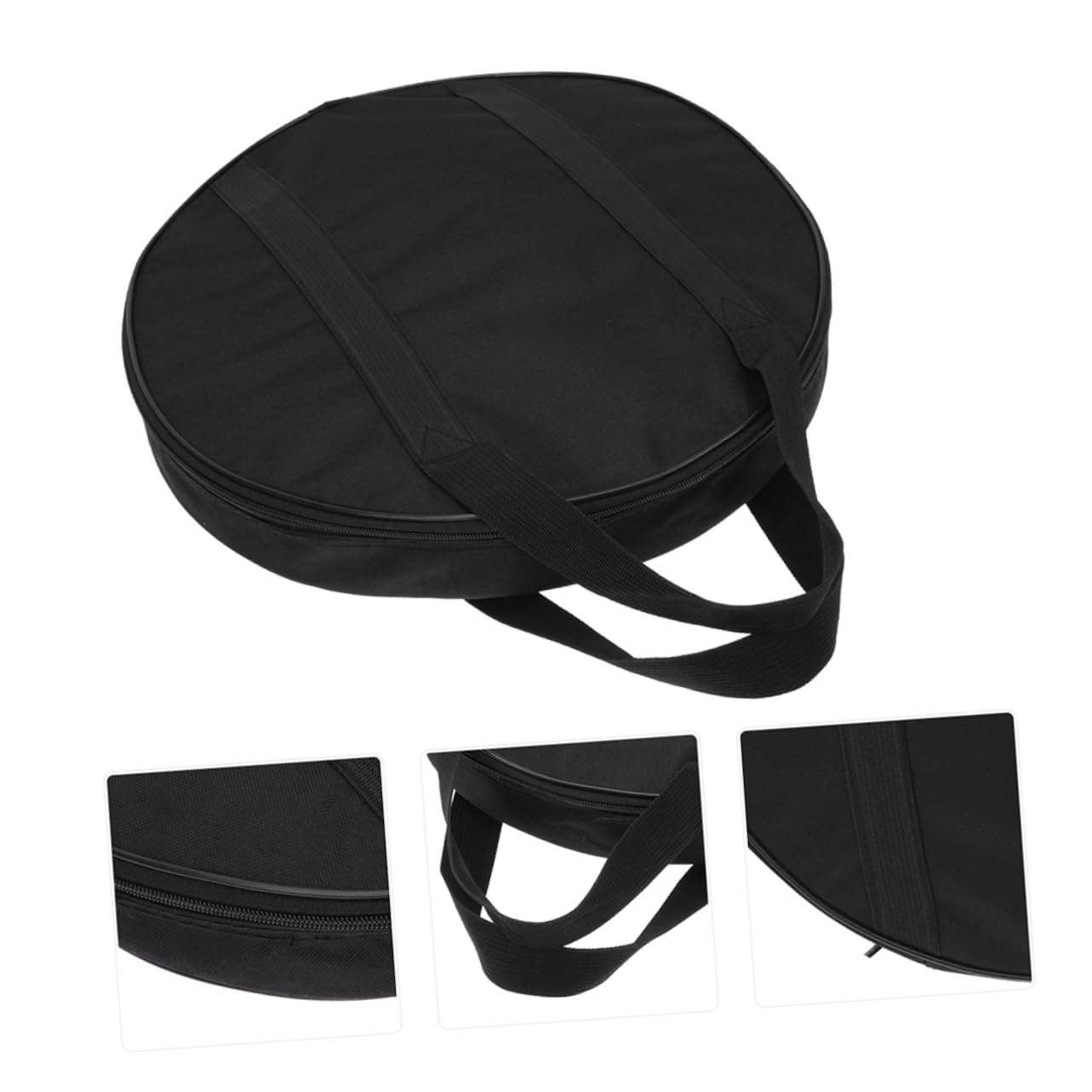 Abaodam 2 Piezas Bolsa para Gong Oxford Negro Asa de Transporte Bolsa de Almacenamiento para Instrumentos para Platillos