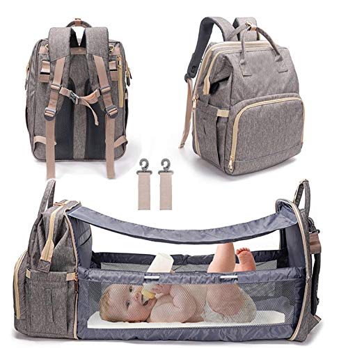 MINGDIAN Multifunktions-Babytasche, Windelrucksack mit großem Fassungsvermögen, wasserdichte Wickeltasche, strapazierfähiger Reiserucksack, stilvolle Umhängetaschen für Mutter/Vater