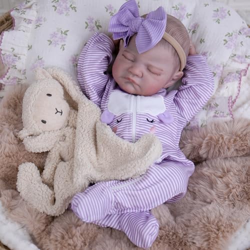 Milidool Realistic Reborn Baby Dolls - 20 Inch Lifelike Newborn Baby Doll Girl Real Life Baby Dolls with Weighted Soft Body for Kids Age 3+