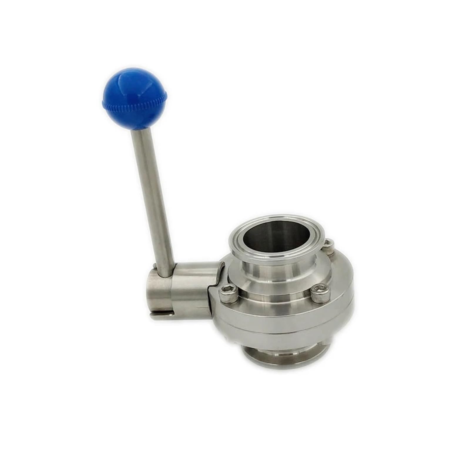 SS304 Butterfly Valve Tri Clamp Butterfly Valve Quick Installation fit Pipe OD 76mm-159mm(76mm)