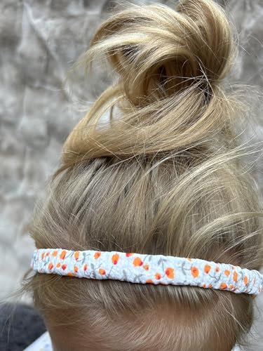 Floral Print and Braided Elastic Headbands, White and Pink, Stretchy Hair Accessories, 3 Pack