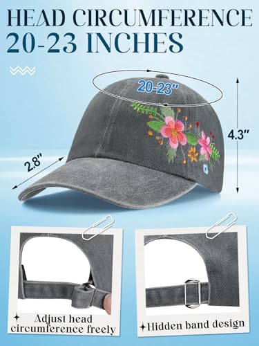 Image of Biggun Trendy Embroidered Baseball Cap for Girls Women Men - Adjustable Soft Breathable Hats for Casual Wear