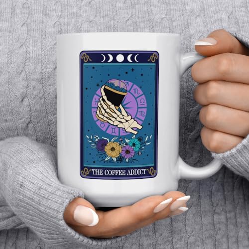 Taza de cerámica Tarot para amantes del café 15 oz miniatura 2