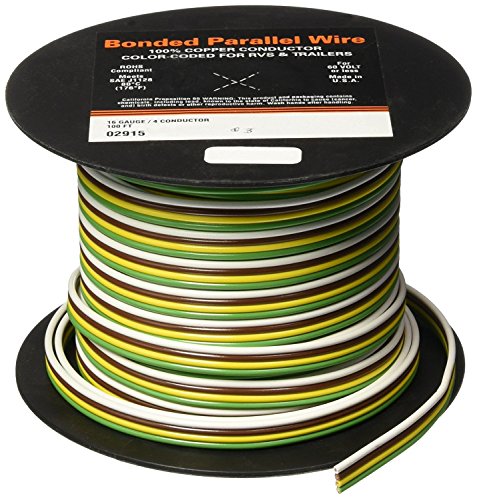 RV Trailer PVC-coated 4 conductor copper wires 16 Gauge 100' EAST PENN 02915