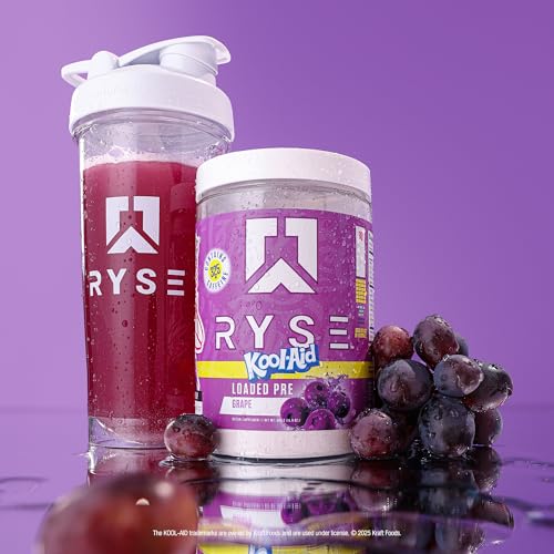 Image of RYSE Loaded Pre Workout Powder - Kool-Aid Grape - Daily Pre-Workout for Men & Women with 300mg Caffeine, Beta Alanine, and Citrulline for Pump, Focus, and Energy - 30 Servings