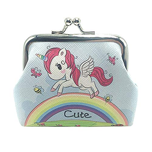 Preisvergleich Produktbild Cupcinu Geldbörse Brieftasche PU Handytasche Kartentasche Daten drahtbeutel Headset Reisetasche Cartoon Einhorn Aufbewahrungstasche (Stil-2)