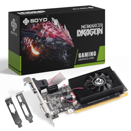 SOYO GeForce GT 610 2GB GDDR3 Low Profile Graphics Card,HDMI/VGA/DVI Port