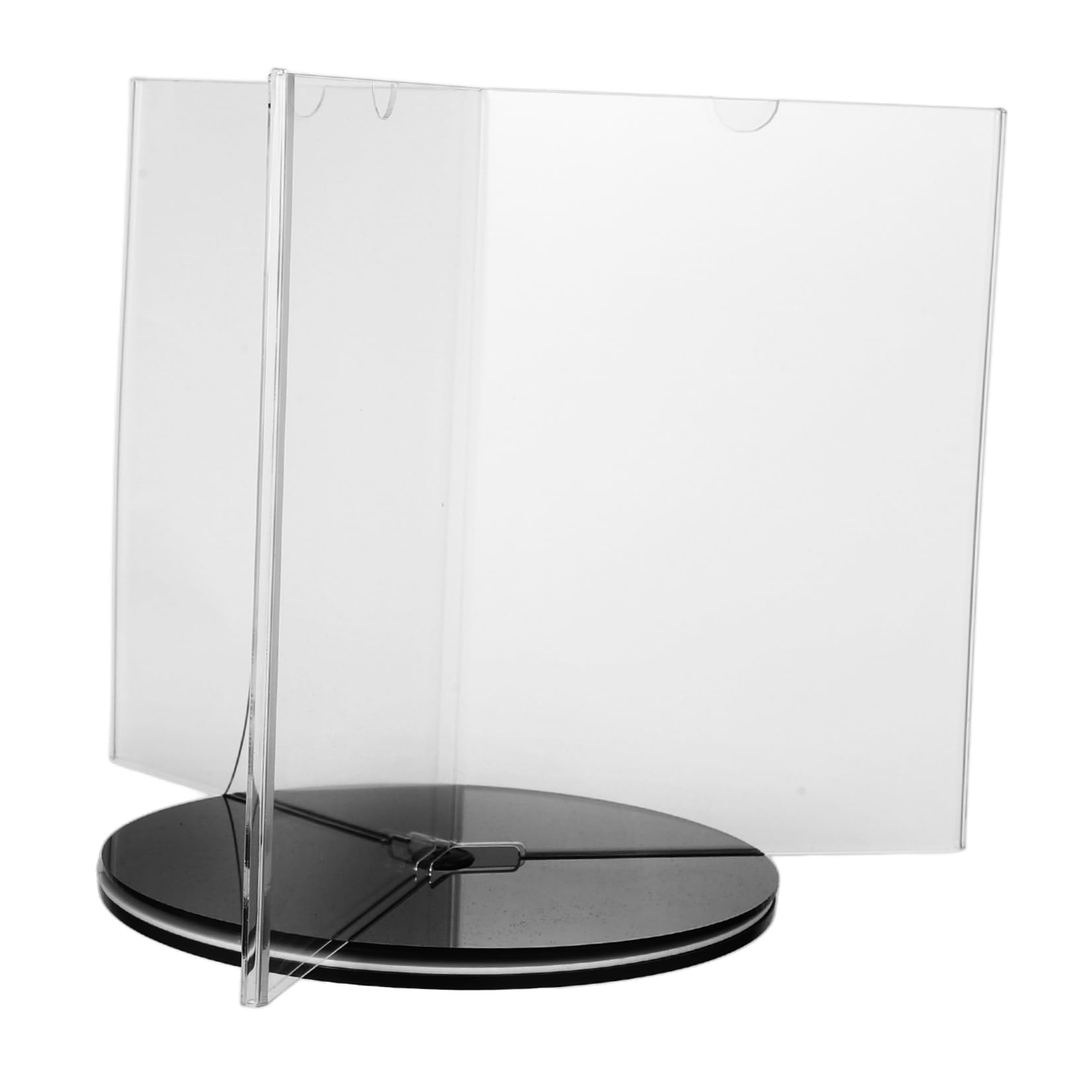 STOBOK Drehbarer Menühalter aus Acryl 6-seitig Leicht zu Montieren Eleganter Tischaufsteller für Speisekarten und Preisschilder bei Feiern
