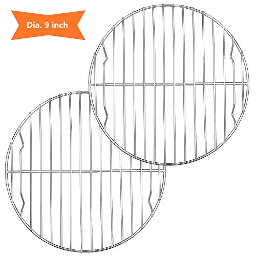 9 Inch Round Canning Steaming Racks, E-far Stainless Steel Round Baking Cooling Rack