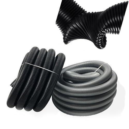 10M集塵ホース 掃除機交換用 内径25-50mm 外径32-58mm汎用性の高い サイズ延長パイプツールアクセサリー機チューブ 強い柔軟性、耐圧縮性、耐引張性 家庭用掃除機アクセサリー 集塵機/木工機械/研磨機,グレー,内径38mm外径45mm