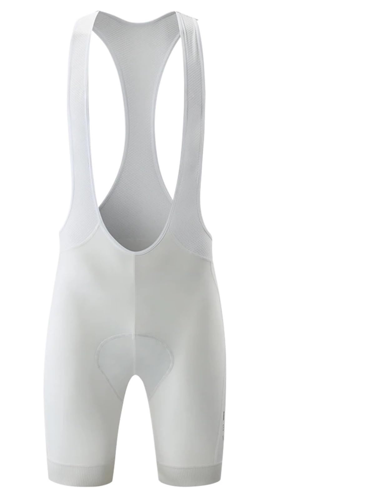 Salopette Ciclismo Uomo Pantaloncini con bretelle da ciclismo da uomo, calzamaglia da bicicletta, abbigliamento da bici, fondello 6 ore, pettorali da equitazione, lunga distanza per Ciclismo(White,XXL