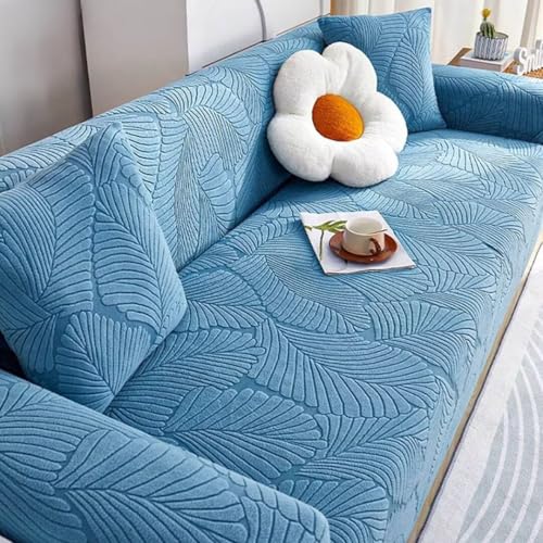 Dingtianlidi ソファカバー ファー保護カバー 1~3人掛け 肘あり 高弾性 伸縮素材 北欧 無地 おしゃれ 柔らかい 滑り止め 犬猫対策 汚れ防止 防塵 爪とぎ防止 通気性 取り付け簡単 洗える 四季適用 (2人掛け(145〜185cm),D)
