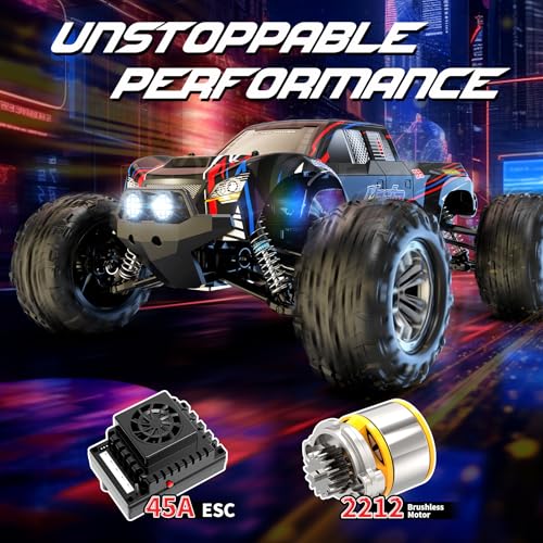 Hosim 1:10 Scale Brushless Rc Cars For Adults Boys, 62+Kmh High Speed Remote Control Car Fast, 4X4 All Terrains Waterproof Off Road Hobby Grade Large Racing Buggy Toy Gift Monster Trucks thumb #1