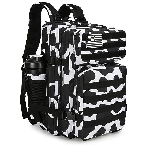 Lovelinks21 Military Tactical Backpack 35L Backpacks Tactical Travel Assault pack Hiking Rucksack Outdoor Camping Hiking daypacks(cow color) Cover