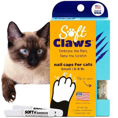 Image of Feline Soft Claw Nail Caps S SLV Sprk | Made in USA, Veterinarian-Developed, Non-Toxic, Protects Furniture & Skin, Easy to Apply, Long-Lasting