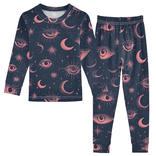 UMIRIKO Mandala Moon Sun Eyes Pajamas Sets Sleepwear Long Sleeve 2 pcs Clothes Pjs Set 4T 202b8434