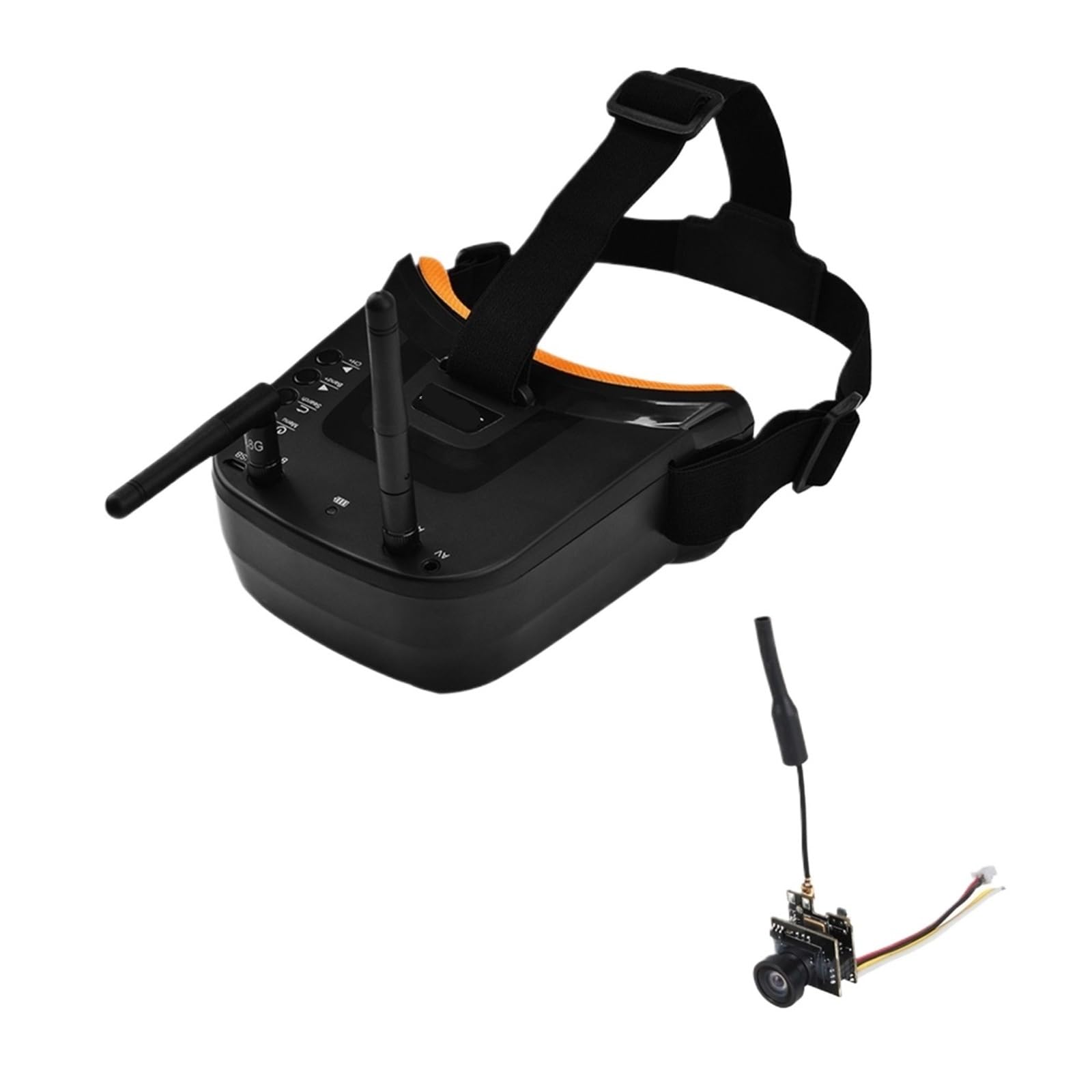 Gafas FPV con antenas duales, transmisor, cámara FPV + OSD for drones de carreras(Fpv Set1)