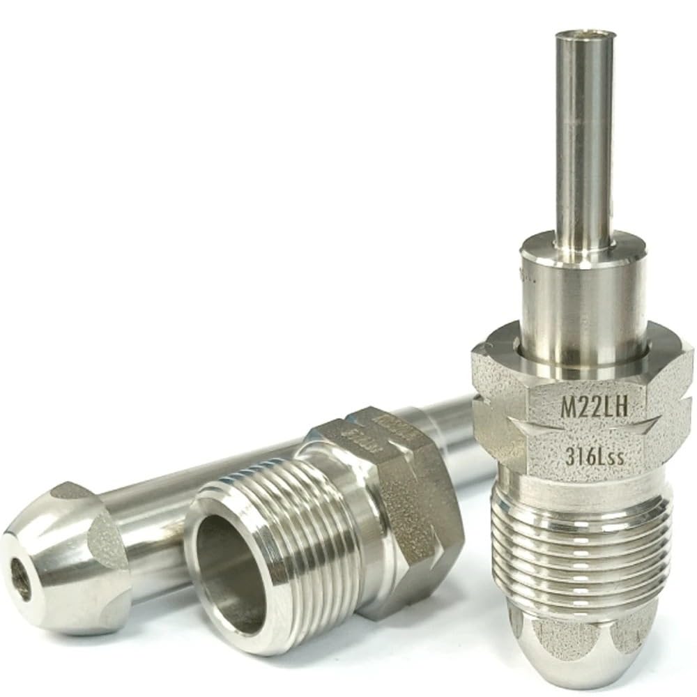 Conector de tubería de acero inoxidable SUS316L M22LHM macho izquierdo a tubo de 1/4" con soldadura automática