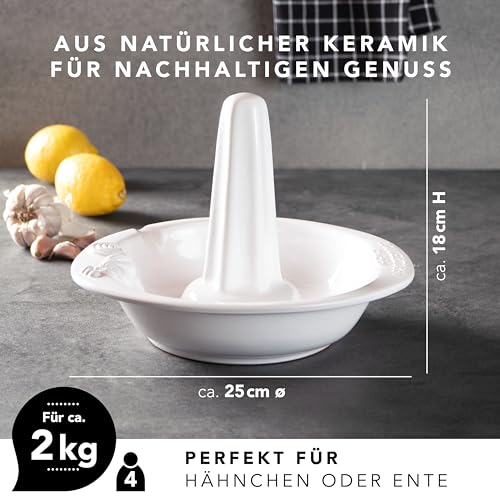 Römertopf 2 125 04 Hähnchenbräter Chiko, weiß