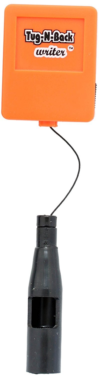Pencil Pull Retractable Holder for Writing Instruments, Tug-N-Back Writer, No String Tension, Colors May Vary, Assorted Colors, 1 Holder (T200B)