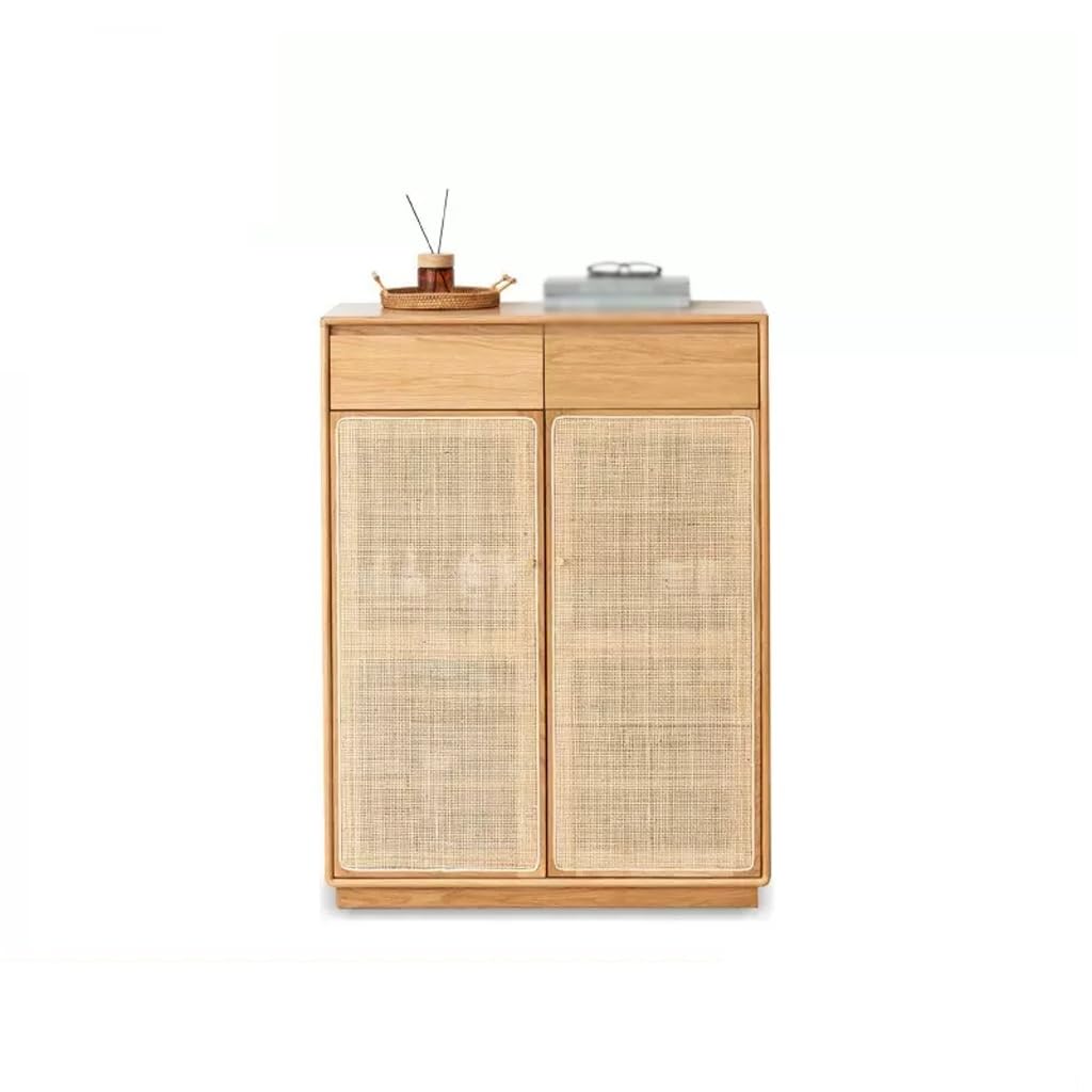 Aioneer Solid Wood Rattan Shoe Cabinet For Entryway Entry Partition Cabinet For Living Room Home Door Shoe Rack Porch Cabinet For Entrance Entryway Shoe Cabinet,A One Size