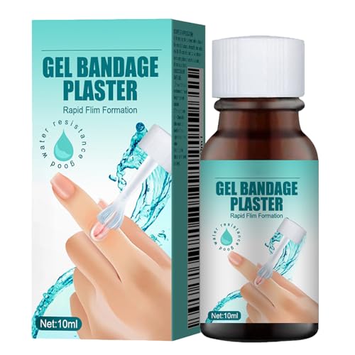 Mnozreo Transpirable Vendaje Cuidado de la Piel,Gel Vendaje Yeso,Gel Secado Rápido para El Cuidado Heridas,Vendaje Yeso Cuidado de Heridas para Cortes Menores,Rápida de Película Transpirable,10ML