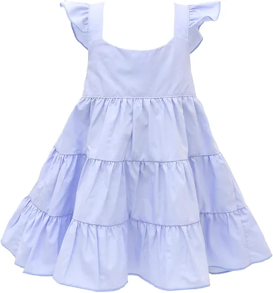 babygoal Toddler Baby Girl Dress, Ruffle Sleeve Princess Casual Beach Summer Kid Sundress