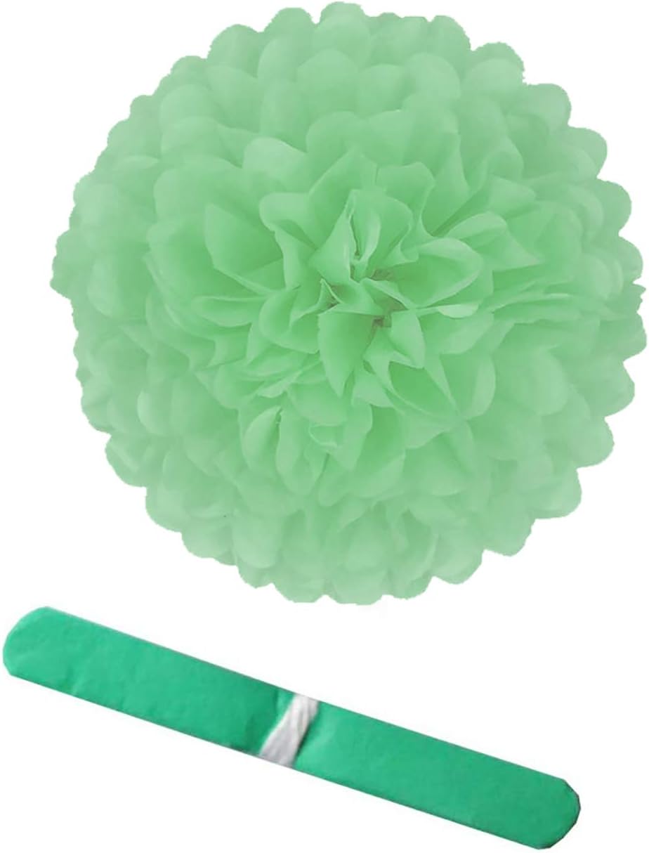 TopAAA 12pcs Tissue Paper Flower Poms Wedding Birthday Party Room Decoration of 10 inches (Gold) : Home & Kitchen