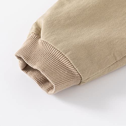 Little Boys Cargo Jogger Pants Toddler Kids Twill Casual Trousers with Elastic Hem Baby Pull On Sports Winter Clothes4