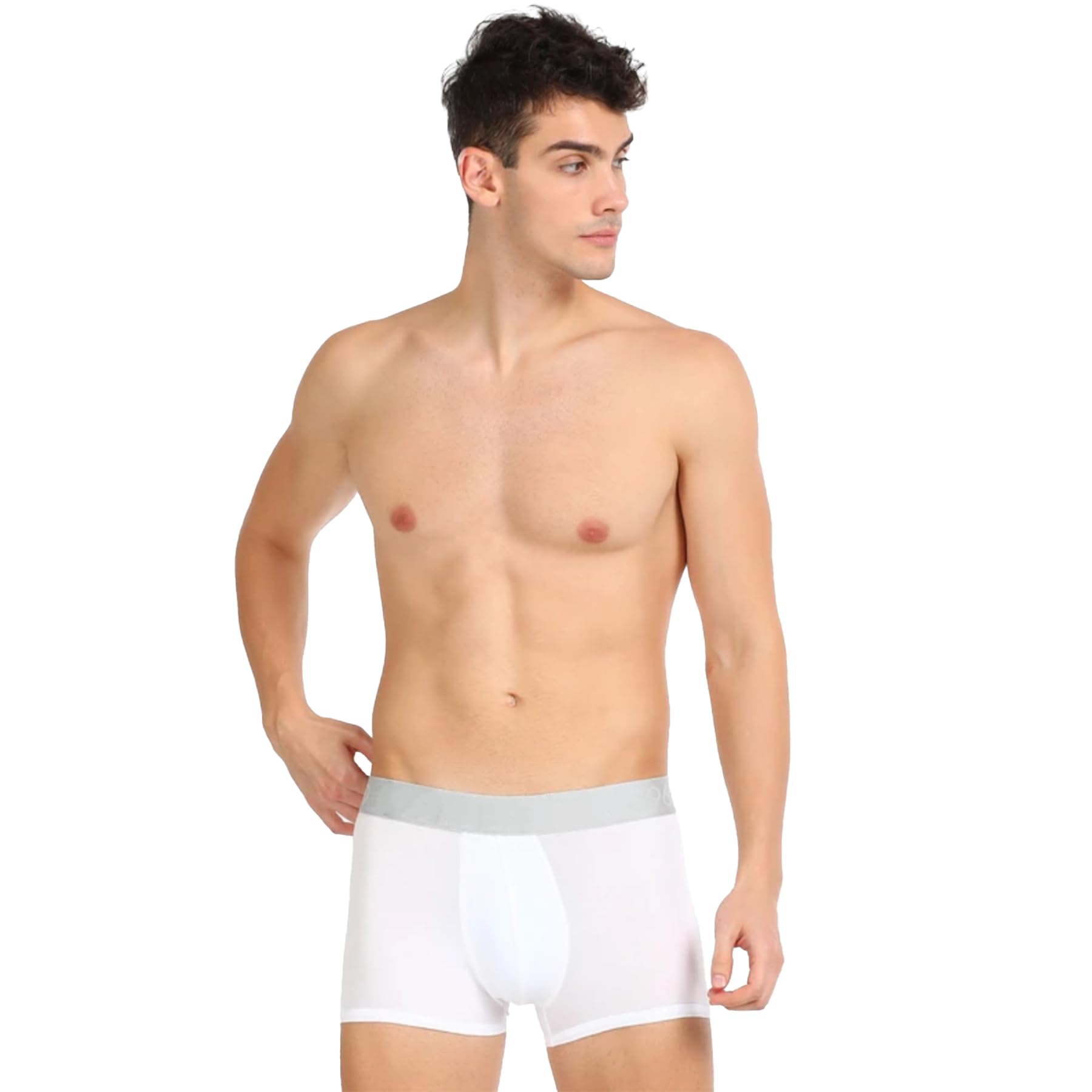 zambet Men’s Premium Stretch Trunk | Ultra-Soft Breathable Fabric | Comfortable Elastic Waistband | Solid White Innerwear-picture-19