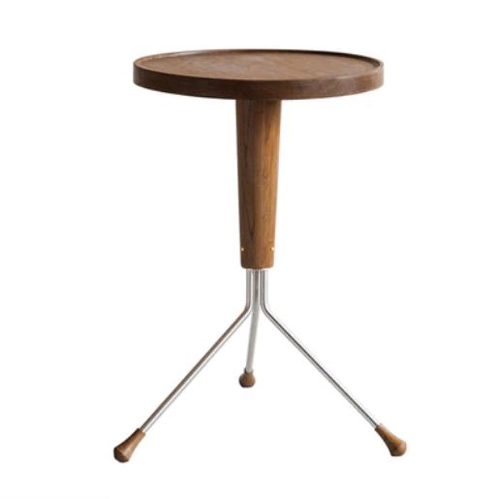 eexbz Sofa Small Round End Table for Small Spaces, Wood Side Table Plant Stand with Metal Legs, Couch Side Table Accent Table for Living Room, Entryway, Bedroom Sofas for Living Room(A)