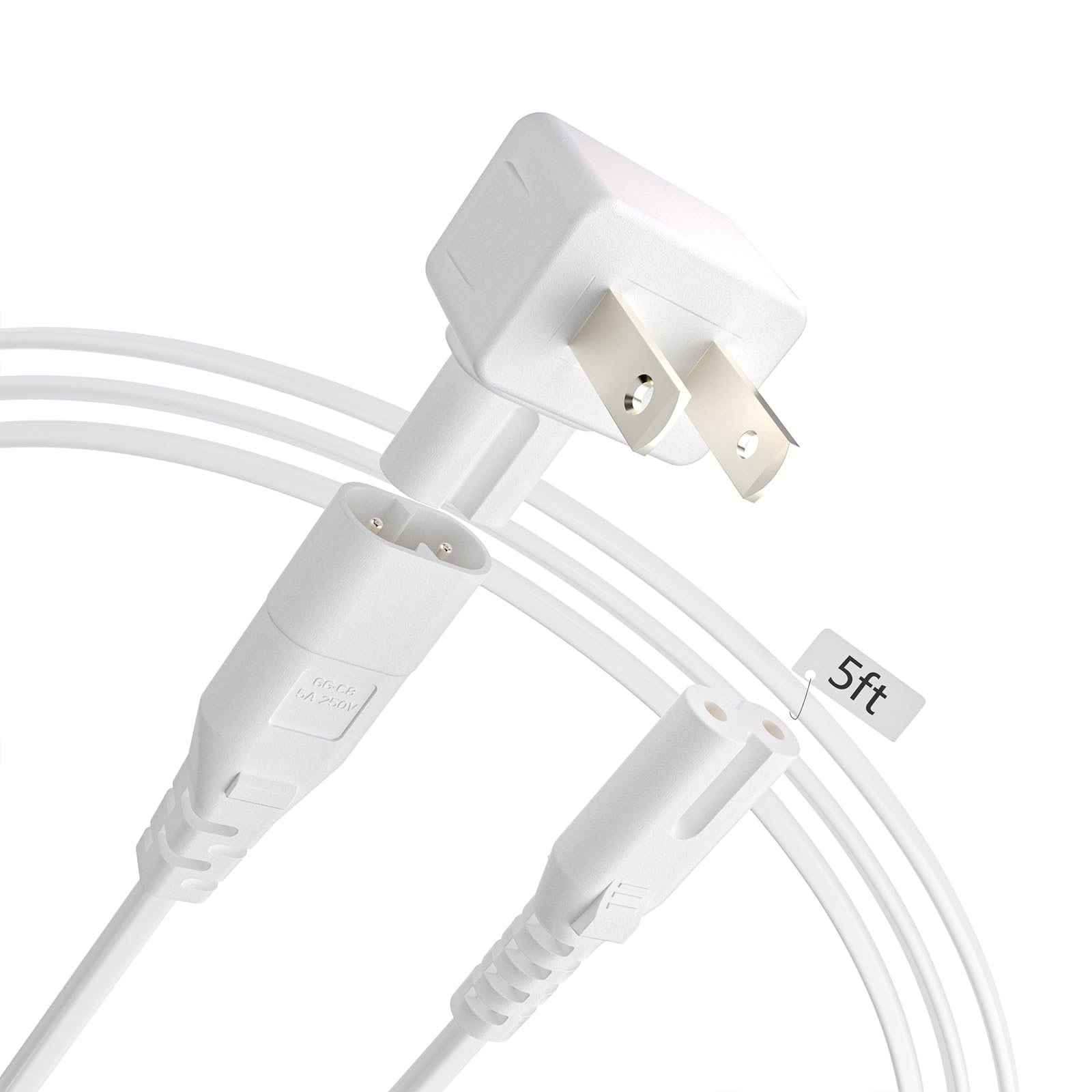 Amazon.com: Samsung TV Power Cord 2-Prong PC Power Cord Detachable